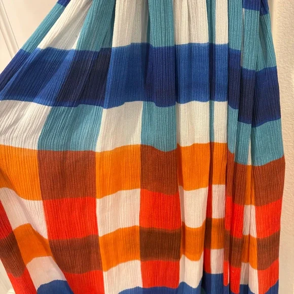 NWOT Mara Hoffman Swim Katinka Weave Colorful Plaid Maximalist Maxi Dress Sz S - Picture 9 of 15